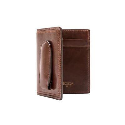 Bosca Dolce Leather Deluxe Front Pocket Wallet with Magnetic Clip
