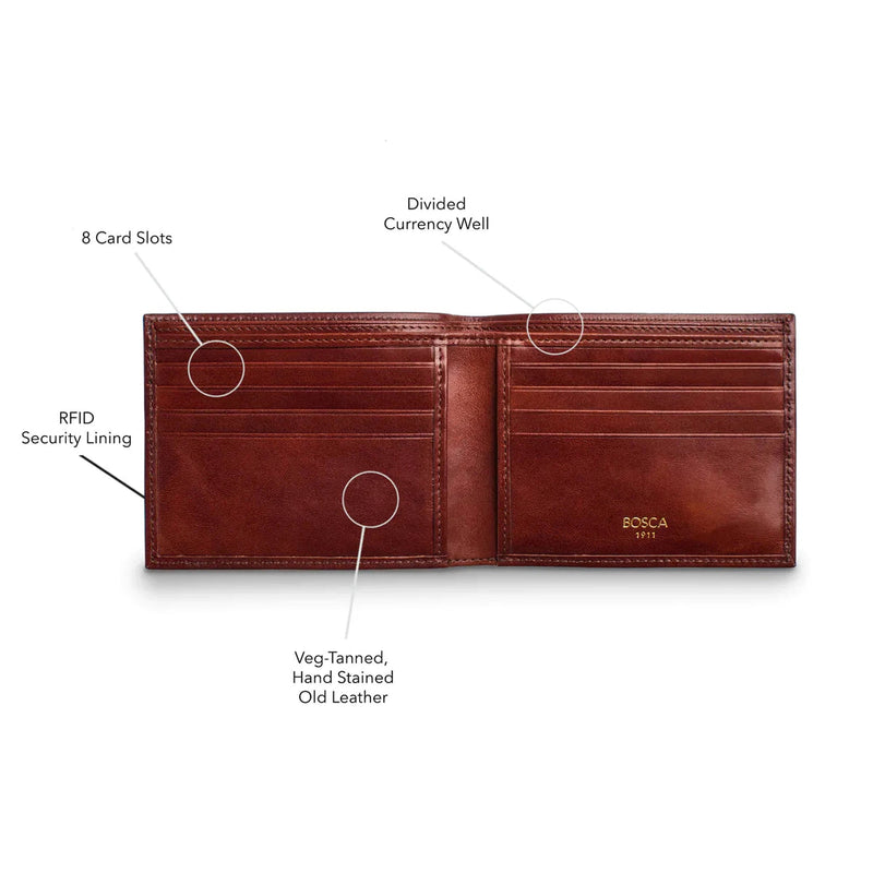 Bosca Old Leather 8 Pocket Deluxe Executive Wallet