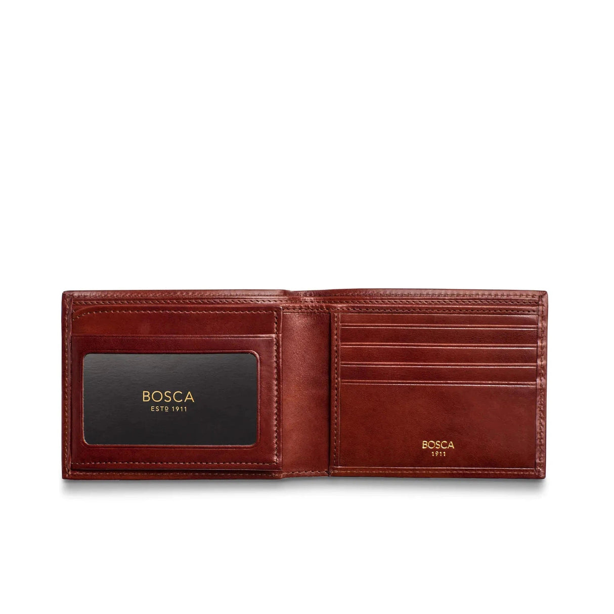 Bosca Old Leather Bifold Wallet with Card / ID Flap