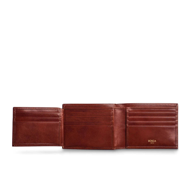 Bosca Old Leather Bifold Wallet with Card / ID Flap