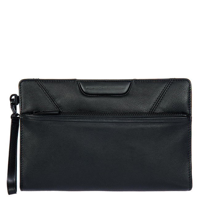 Brics Porsche Design Roadster Leather Evo Clutch Bag with Front Pocket