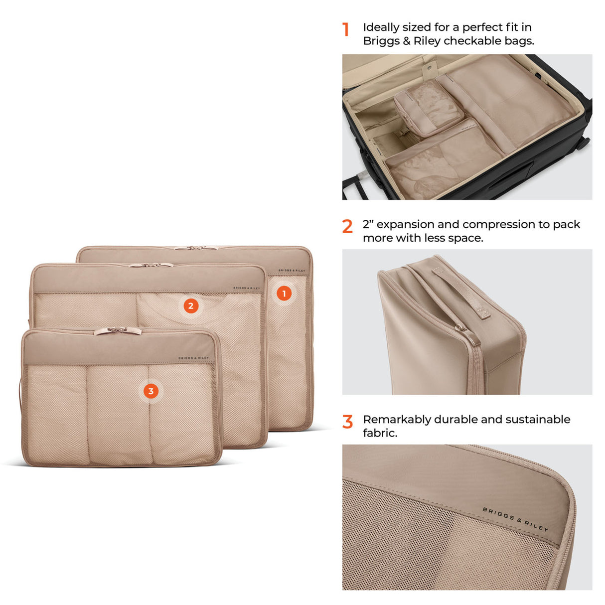 Briggs & Riley Check In Packing Cube Set
