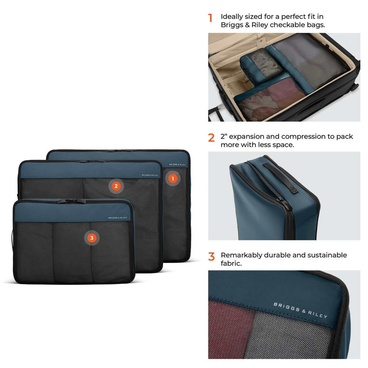 Briggs & Riley Check In Packing Cube Set
