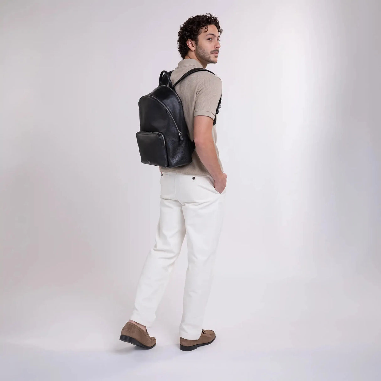 Delsey Leather Collection Backpack