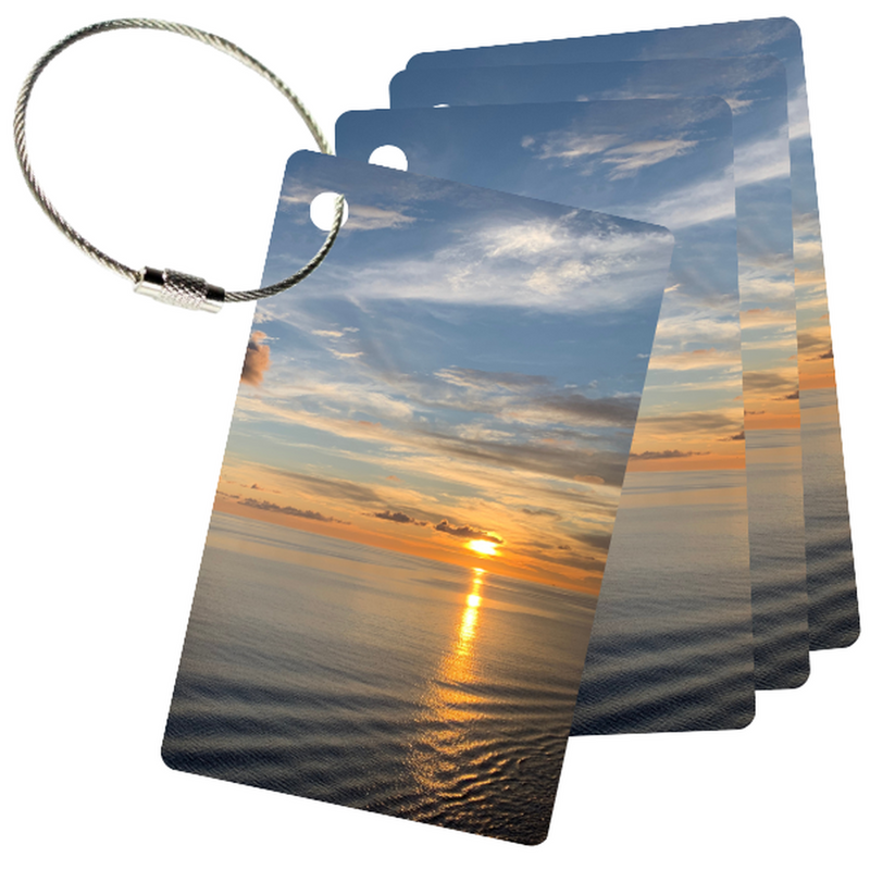 MyFly Personalized Luggage Tags with Metal Loop Upgrade - Only $3.59 each for 100 tags