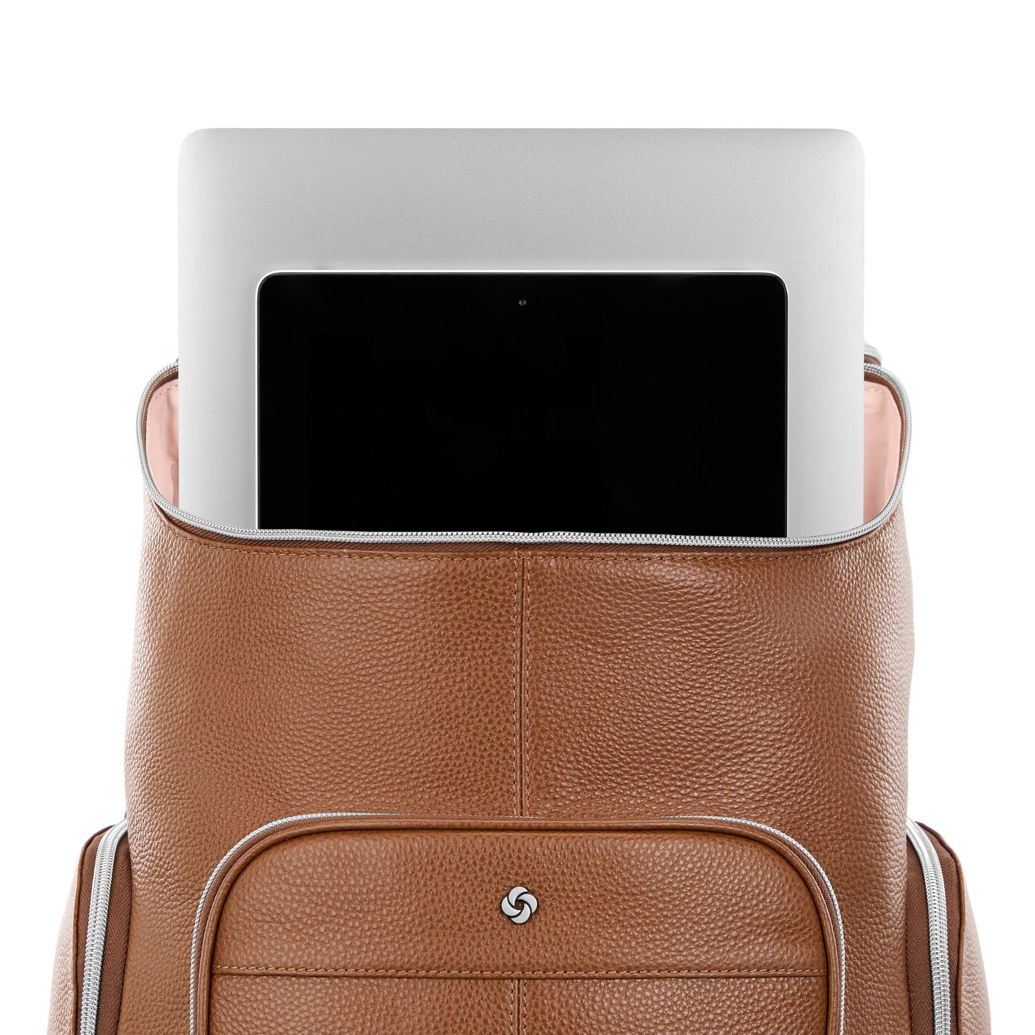 Samsonite Mobile Solutions Leather Deluxe Backpack – Luggage Pros