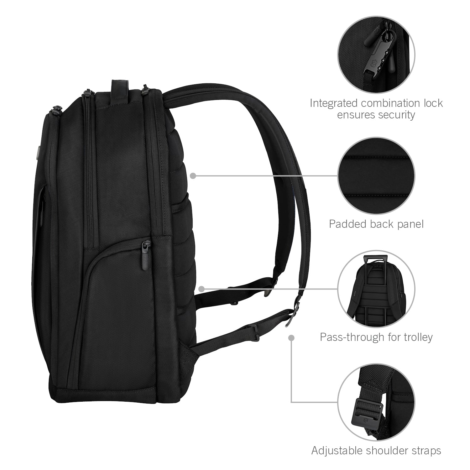 black laptop backpack ensures Victorinox Altmont Professional Essential Laptop Backpack