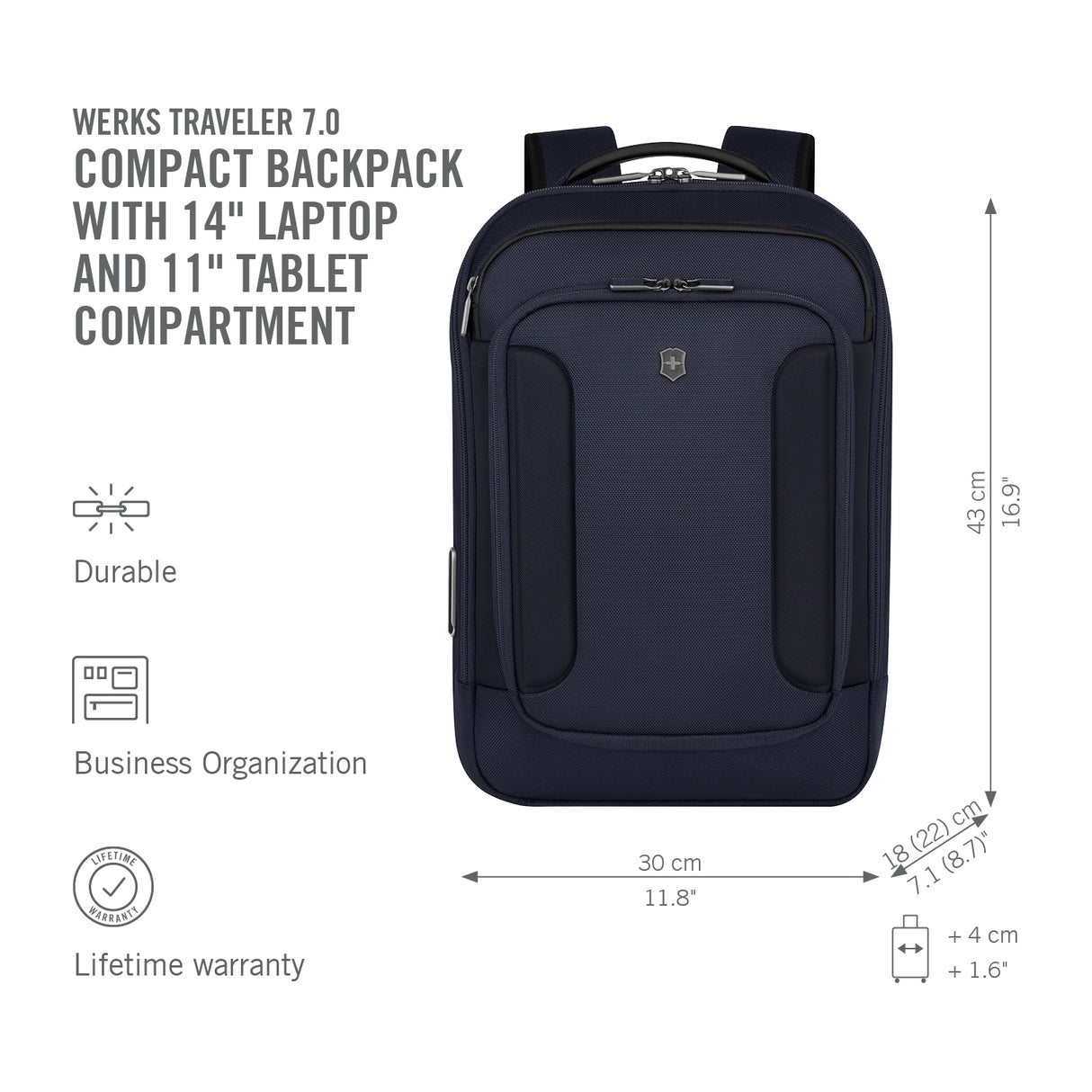 Victorinox Werks Traveler 7.0 Compact Laptop Backpack
