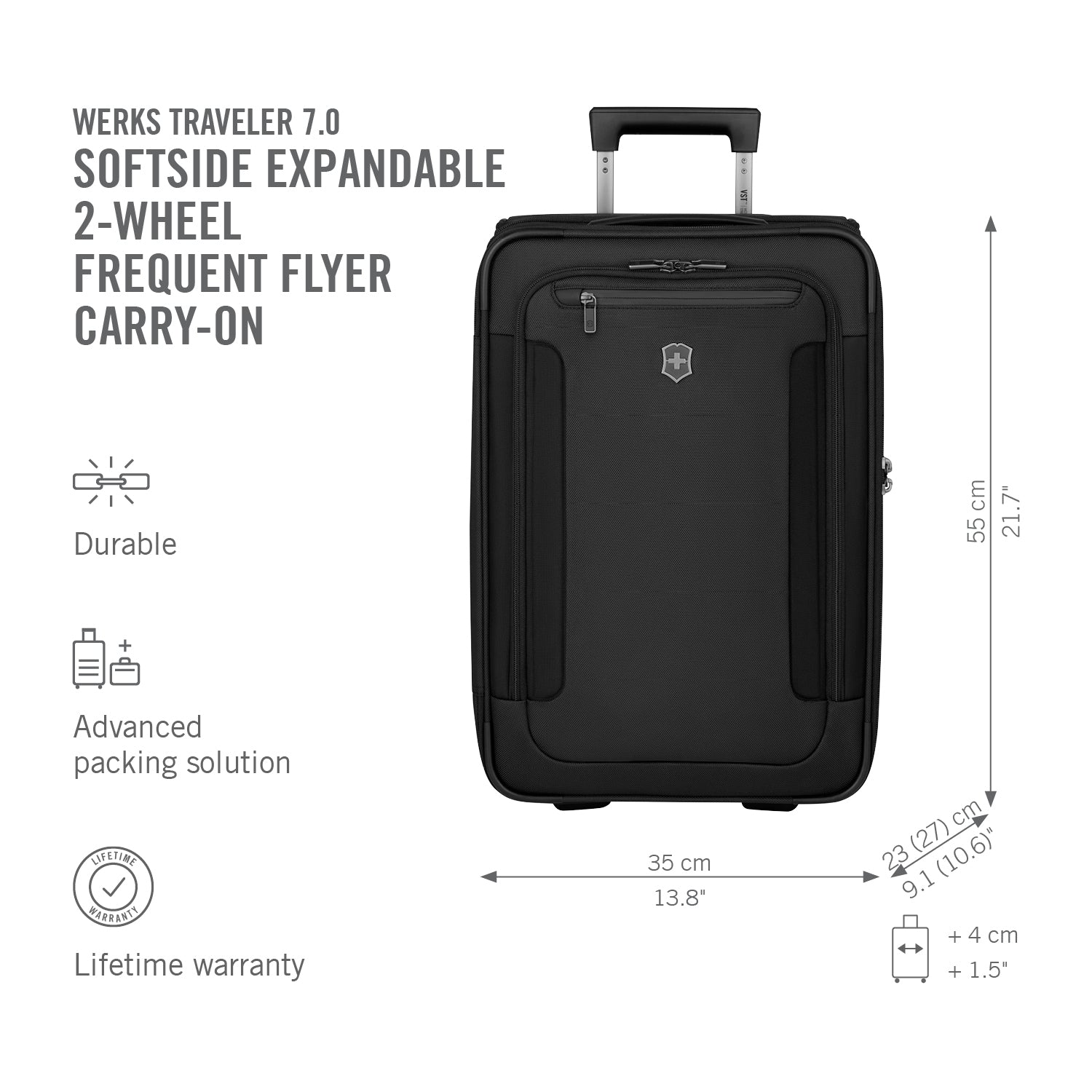 Victorinox Werks Traveler 7.0 Expandable 2-Wheel Frequent Flyer