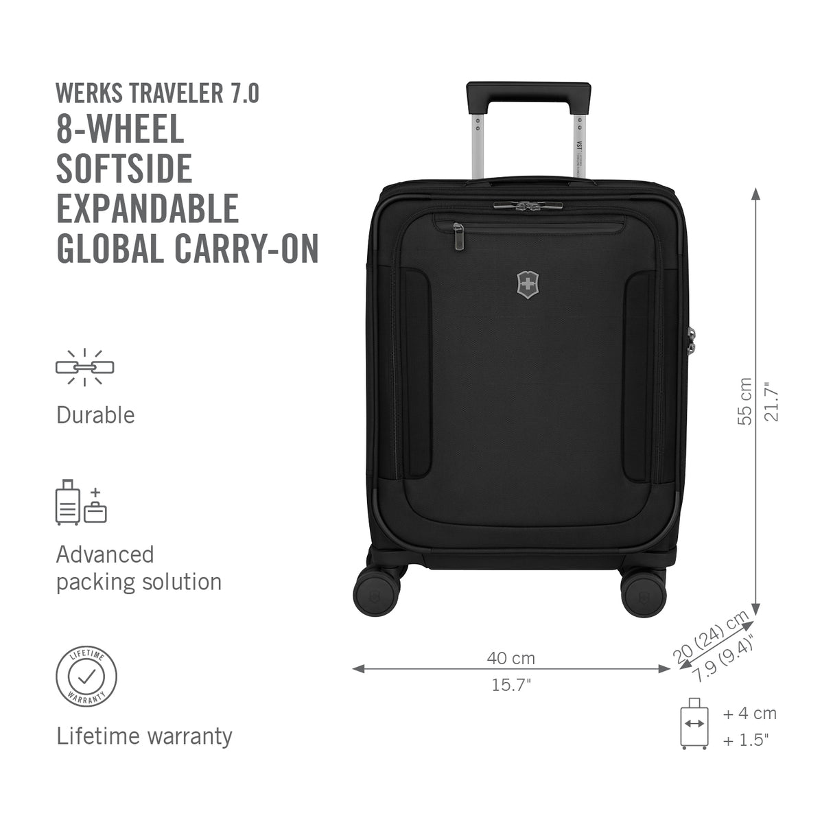 Victorinox Werks Traveler 7.0 Expandable Global Carry-On Spinner