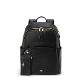 TUMI Voyageur Leather Raina Large Backpack Black/Light Gold