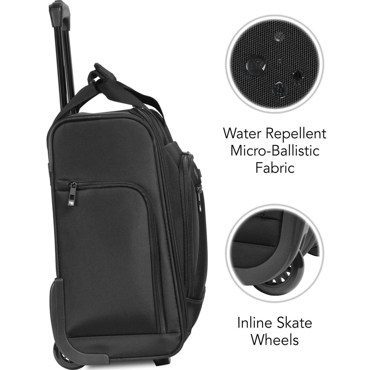 Wally Bags Solutions 16-inch Underseat Bag with Padded Electronics Pockets