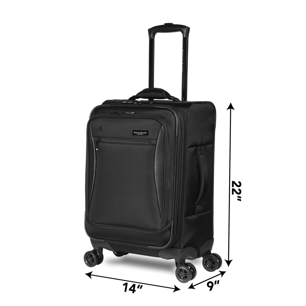 Wally Bags Solutions 20-inch Expandable Carry-On Spinner with Padded Electronics Pockets