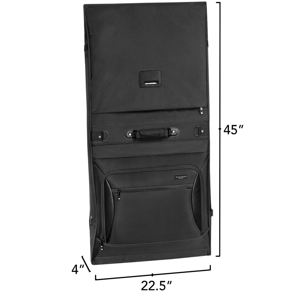 Wally Bags Solutions 45-inch Premium Garment Bag with Shoulder Strap and Multiple Pockets
