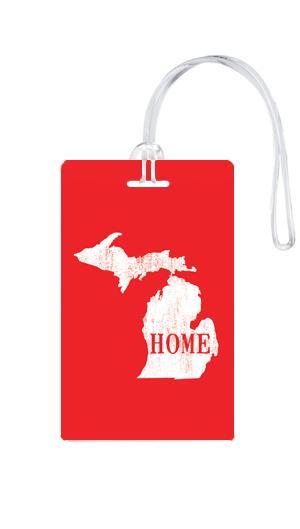 612 My Home State Michigan Luggage Tag-Luggage Pros