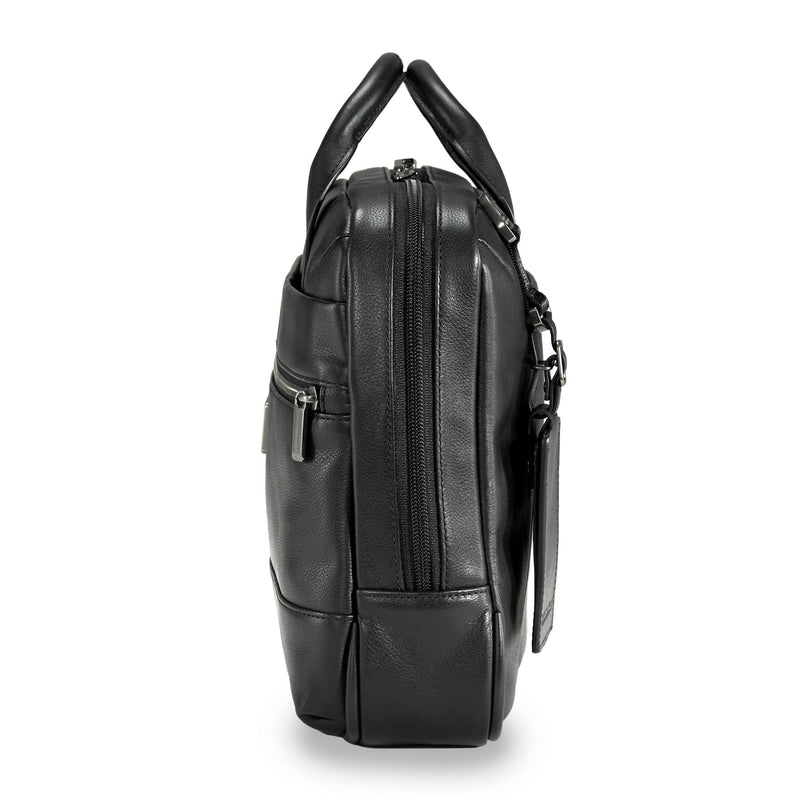 Briggs & Riley @Work Leather Slim Brief-Luggage Pros