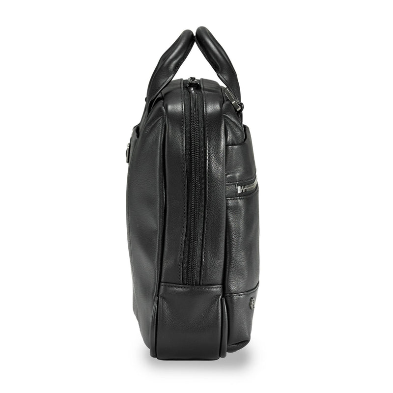 Briggs & Riley @Work Leather Slim Brief-Luggage Pros