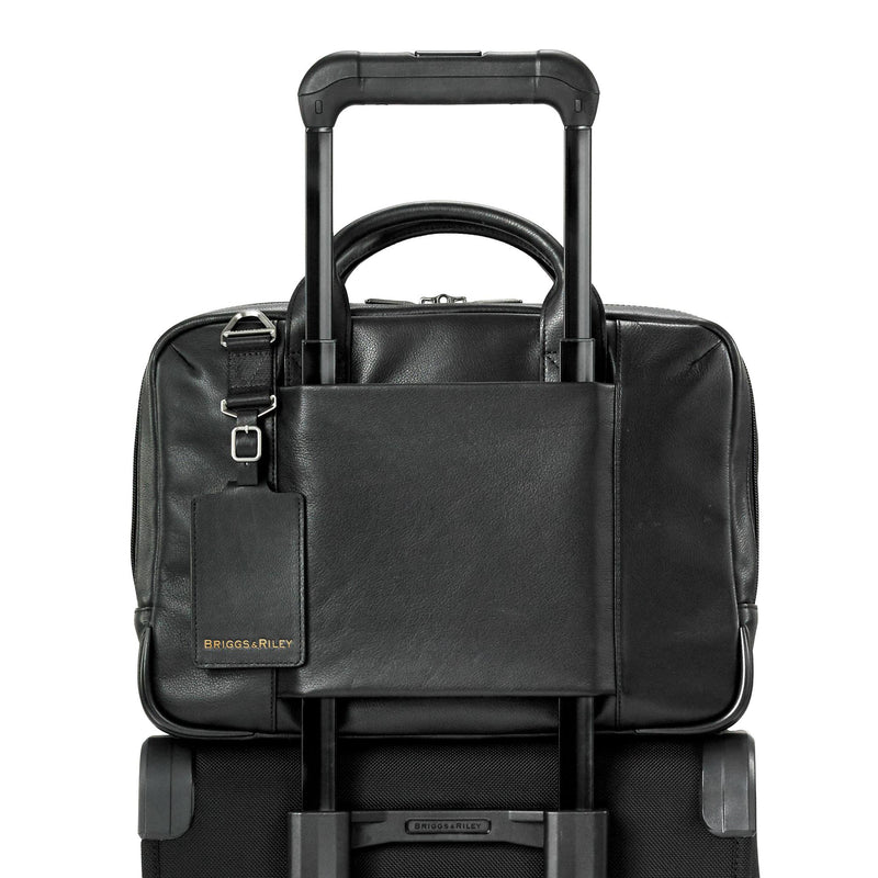 Briggs & Riley @Work Leather Slim Brief-Luggage Pros