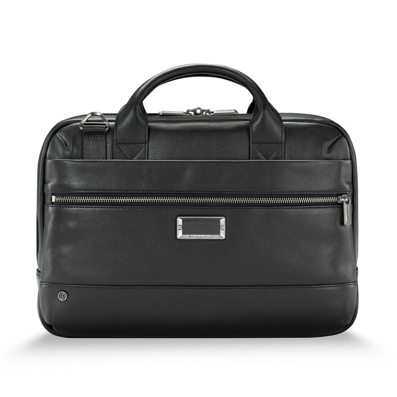 Briggs & Riley @Work Leather Slim Brief-Luggage Pros