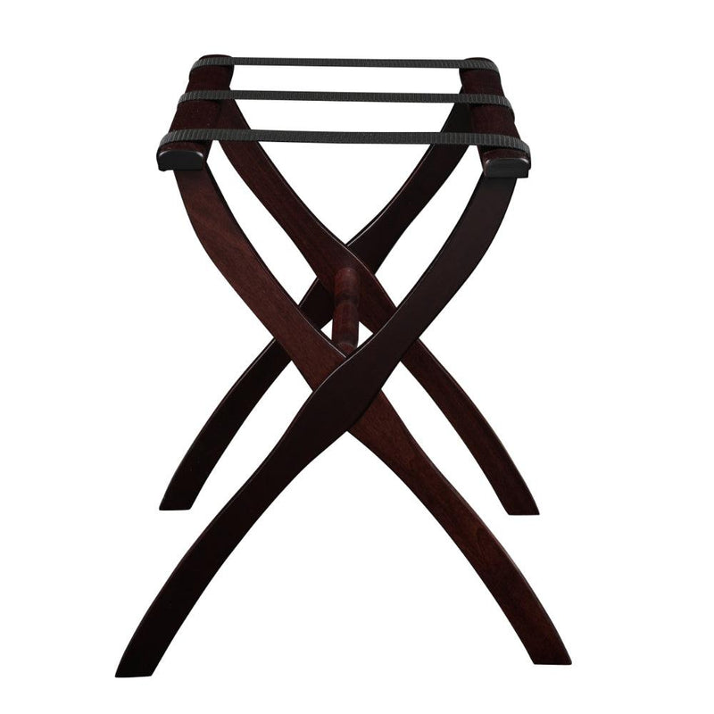 Gatehouse Furniture Luggage Rack - Contour Wood Leg with 3 Nylon Straps