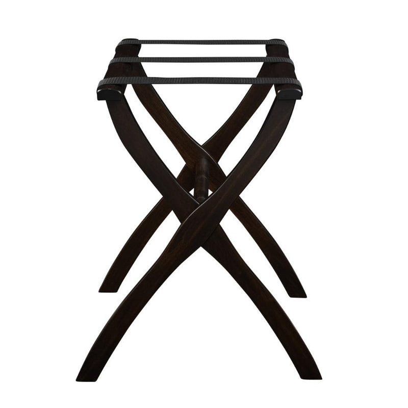 Gatehouse Furniture Luggage Rack - Contour Wood Leg with 3 Nylon Straps