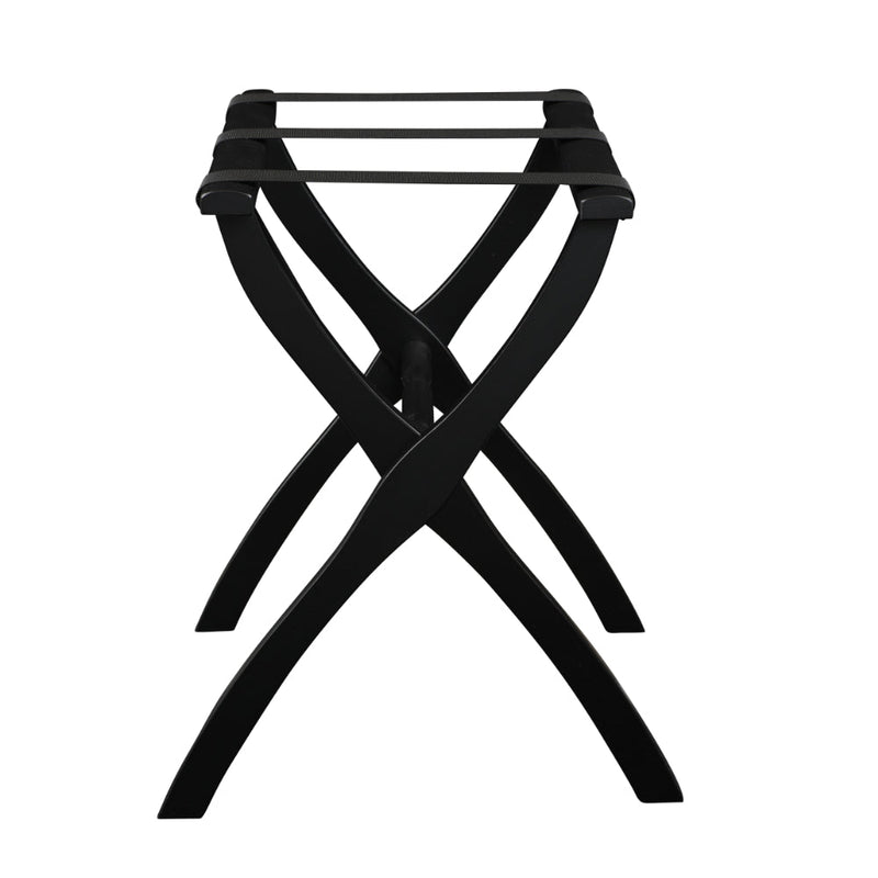 Gatehouse Furniture Luggage Rack - Contour Wood Leg with 3 Nylon Straps