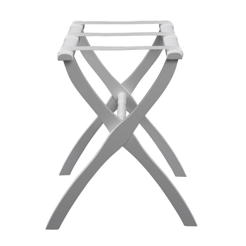 Gatehouse Furniture Luggage Rack - Contour Wood Leg with 3 Nylon Straps