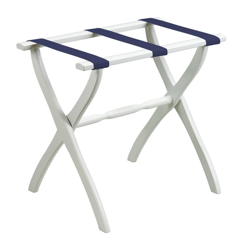 Gatehouse Furniture Luggage Rack - Contour Wood Leg with 3 Nylon Straps