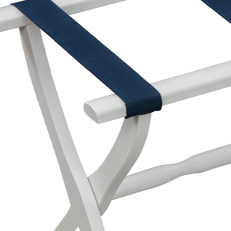 Gatehouse Furniture Luggage Rack - Contour Wood Leg with 3 Nylon Straps