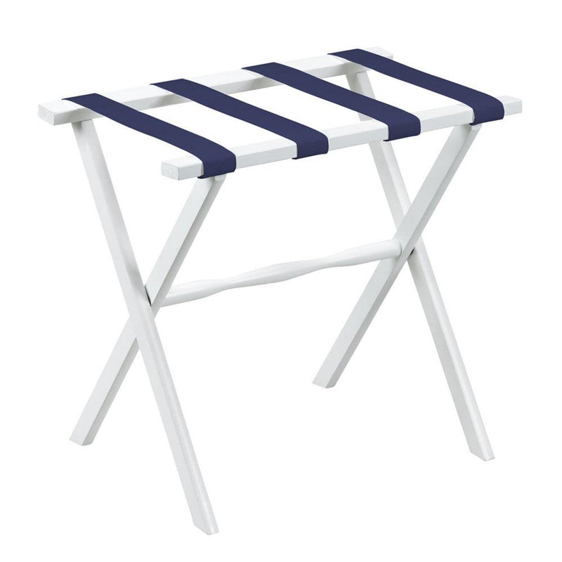 Gatehouse Furniture Luggage Rack - Straight Wood Leg with 4 Nylon Straps