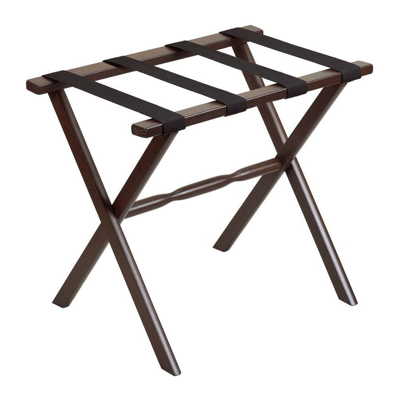 Gatehouse Furniture Luggage Rack - Straight Wood Leg with 4 Nylon Straps