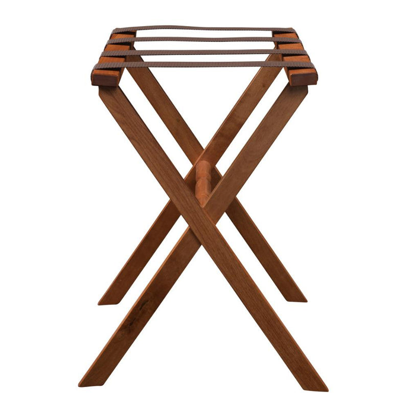 Gatehouse Furniture Luggage Rack - Straight Wood Leg with 4 Nylon Straps