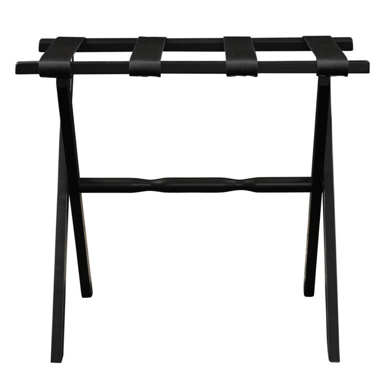 Gatehouse Furniture Luggage Rack - Straight Wood Leg with 4 Nylon Straps