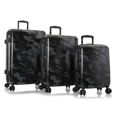 Heys Black Camo 3 Piece Spinner Set