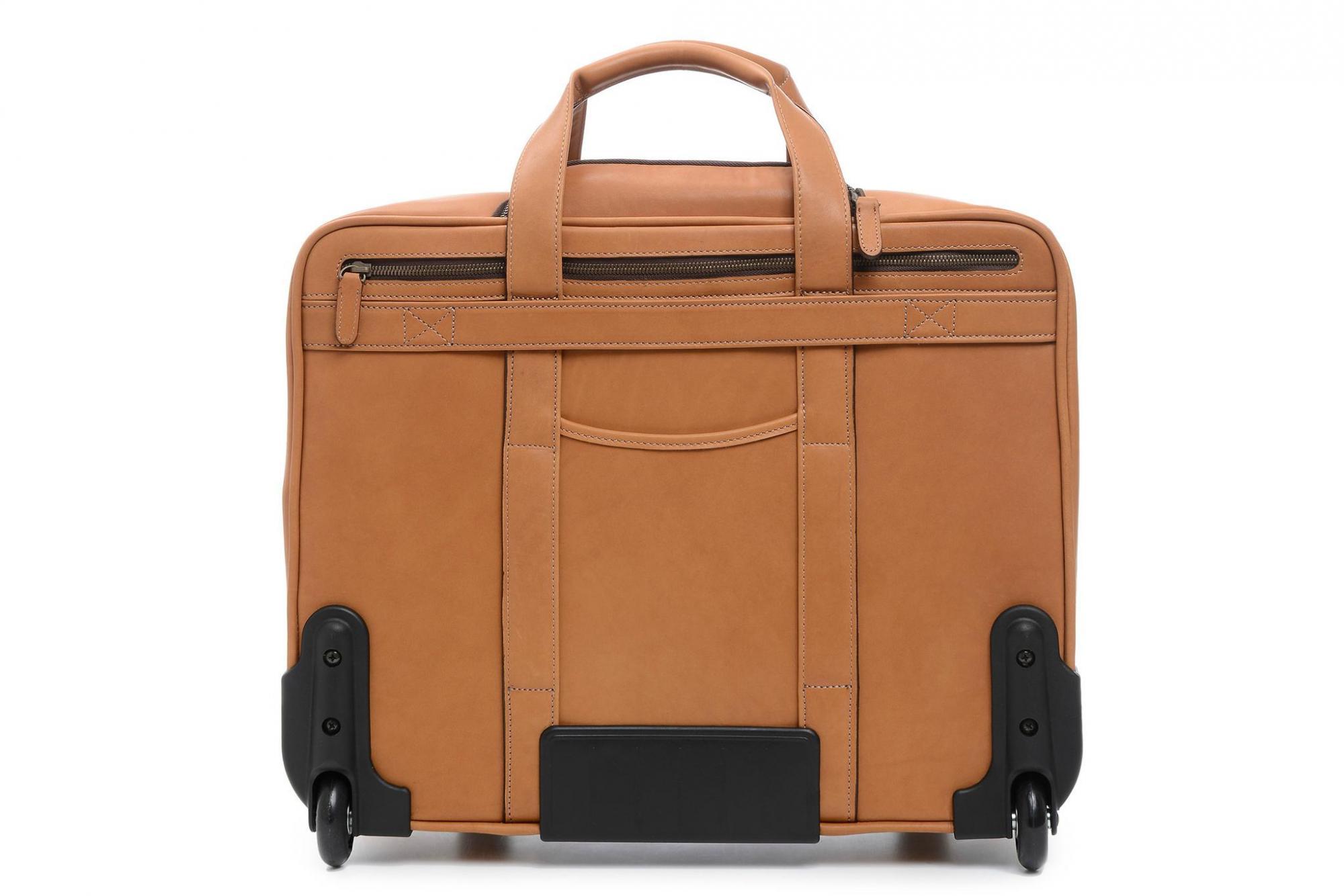 Solo Rolling Laptop Computer Case, Tan