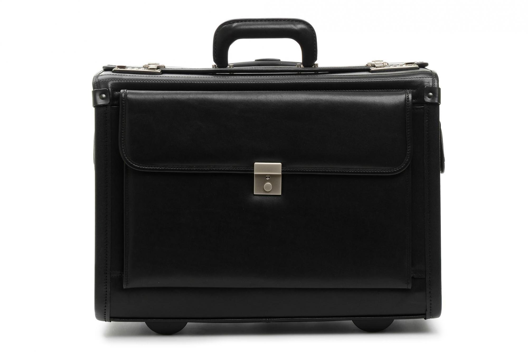 Korchmar Classics MobileMax Leather Wheeled Catalog Case Luggage Pros