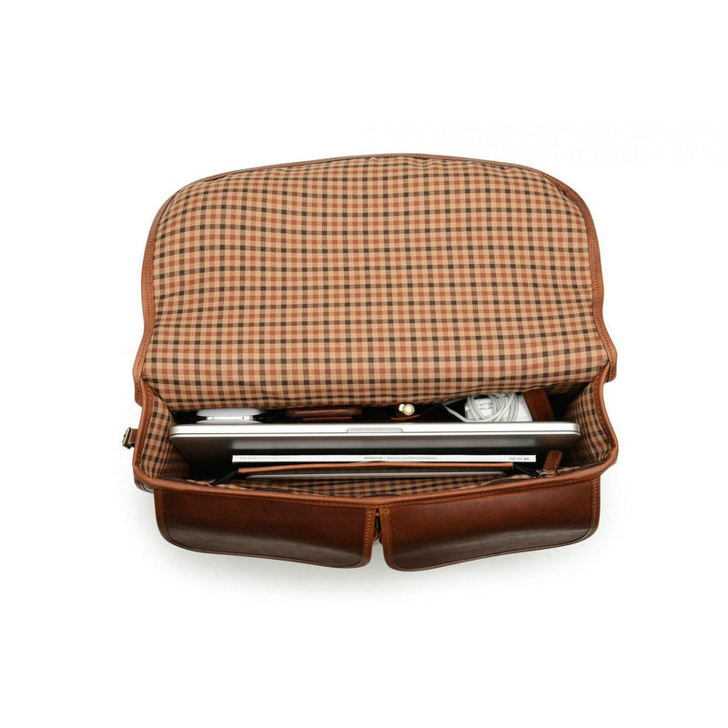 Korchmar Garfield Leather Laptop Messenger - Espresso-Luggage Pros