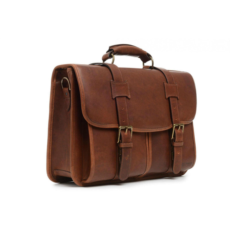 Korchmar Garfield Leather Laptop Messenger - Espresso-Luggage Pros