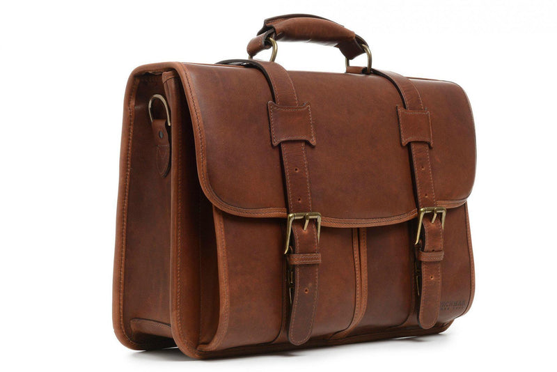 Korchmar Garfield Leather Laptop Messenger - Espresso-Luggage Pros