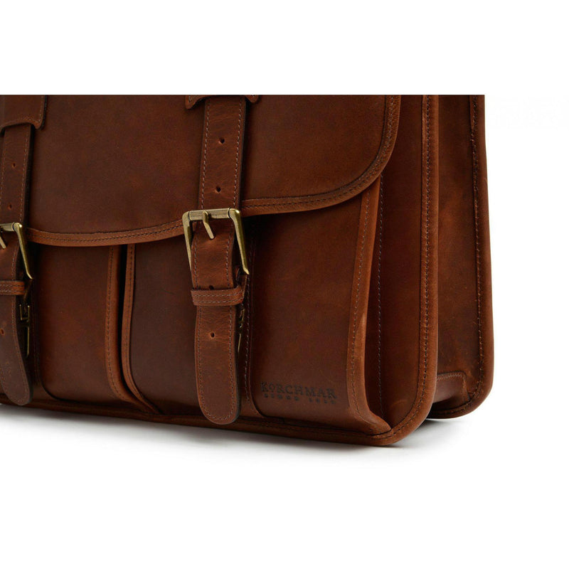 Korchmar Garfield Leather Laptop Messenger - Espresso-Luggage Pros