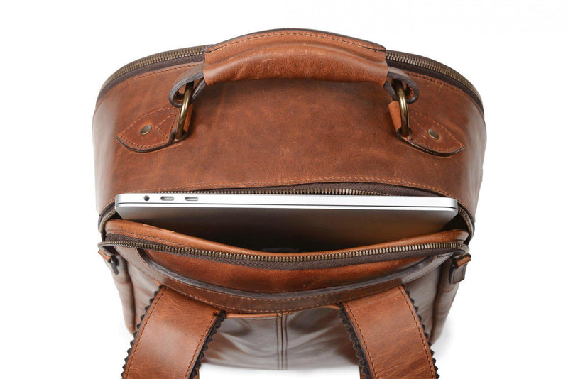 Korchmar Lewis Leather Backpack - Espresso-Luggage Pros