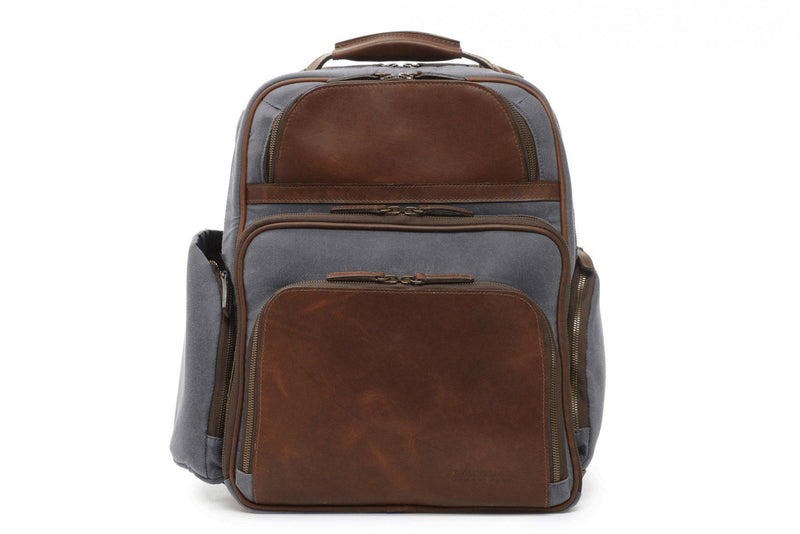 Korchmar Lux Mason Waxed Canvas and Leather Laptop Backpack-Luggage Pros