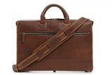 Korchmar Sawyer Slim Leather Laptop Briefcase - Espresso - Espresso-Luggage Pros