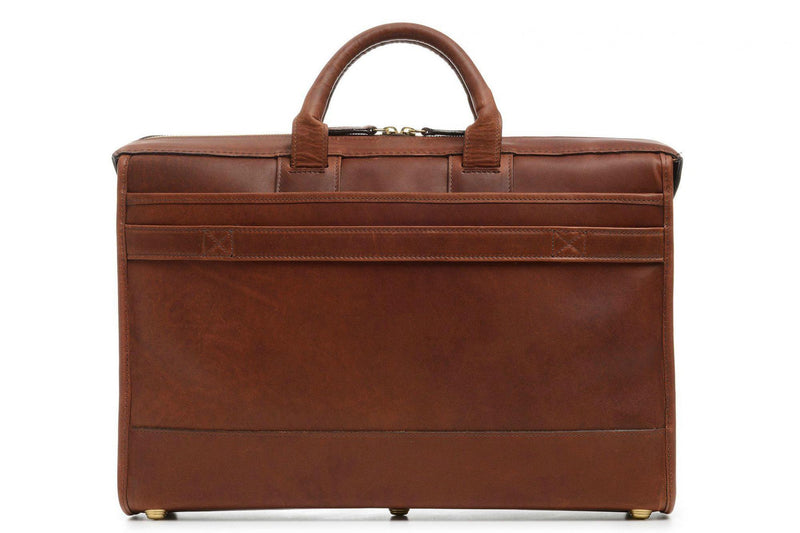 Korchmar Sawyer Slim Leather Laptop Briefcase - Espresso - Espresso-Luggage Pros