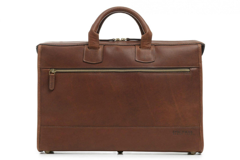 Korchmar Sawyer Slim Leather Laptop Briefcase - Espresso - Espresso-Luggage Pros