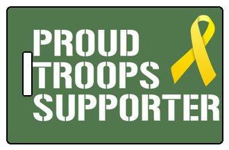 Luggage Pros "Proud Troops Supporter" Luggage Tag-Luggage Pros