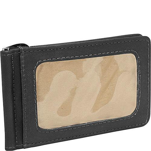 Piel Leather Bi-Fold Money Clip W/Id Window