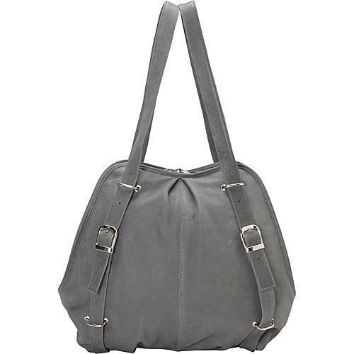 Piel Leather Convertible Buckle Backpack/Shoulder Bag