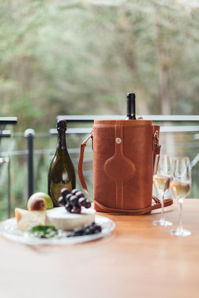 Piel Leather Double Deluxe Wine Carrier