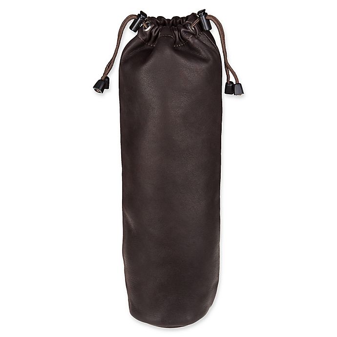 Piel Leather Drawstring Single Wine Tote